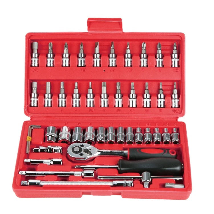 Tools Set 46Piece 1/4 DR Socket and Bit Set  Tools