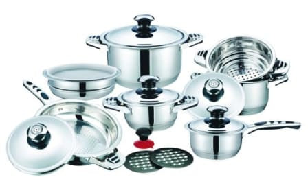 21 Piece High Quality Stainless Steel Dolphin Cookware Set