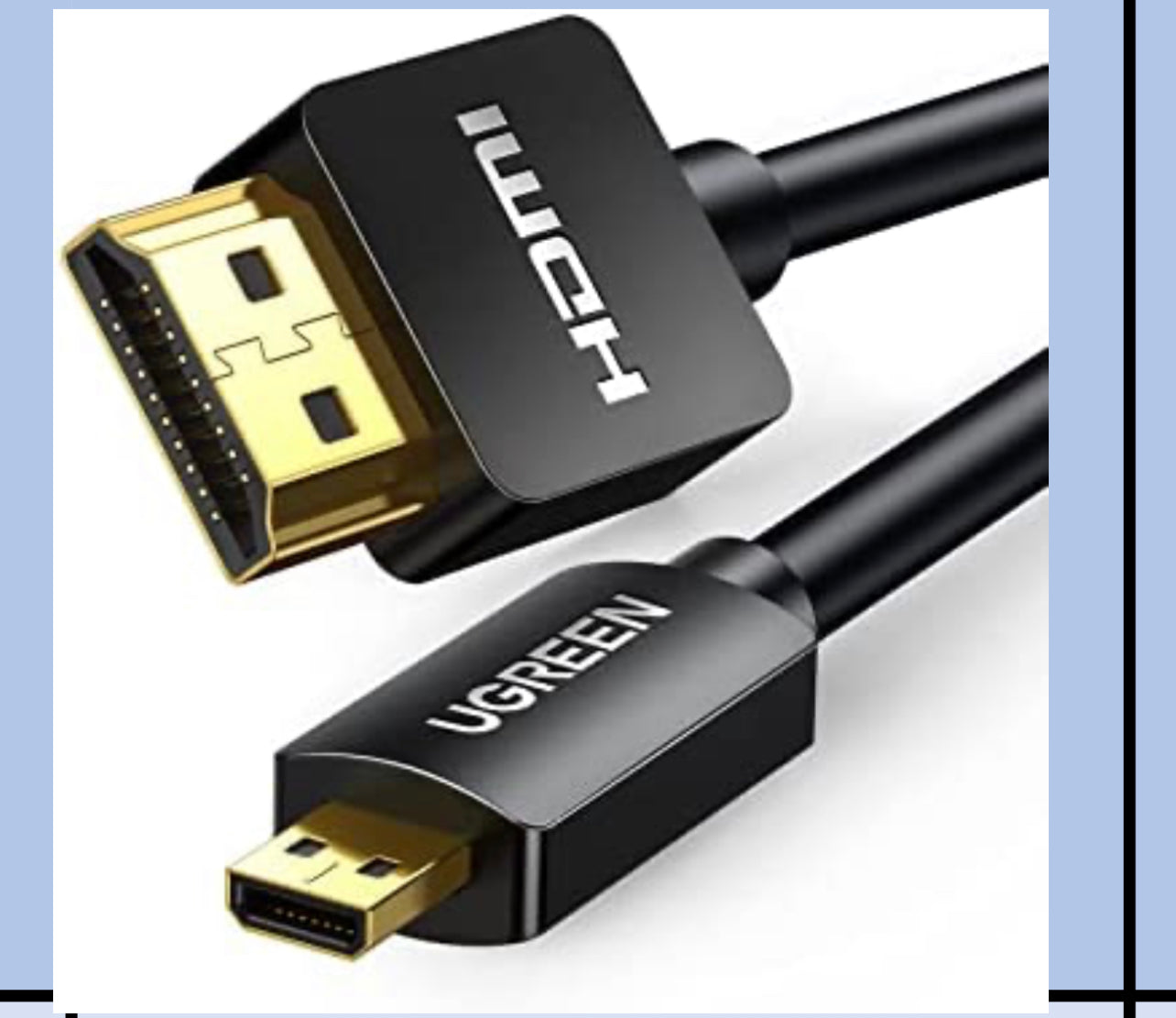 UGREEN Micro HDMI to HDMI Cable Adapter 4K 60Hz Ethernet Audio Return