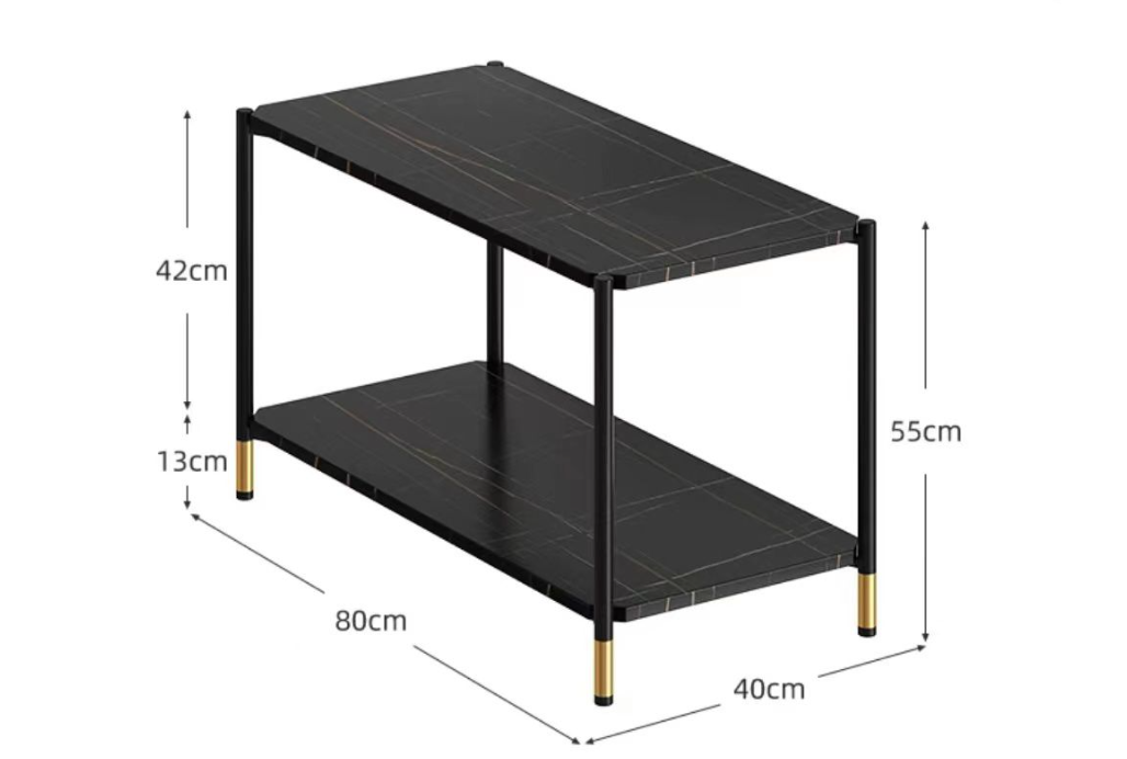 Coffee Table Marble Look Rectangle