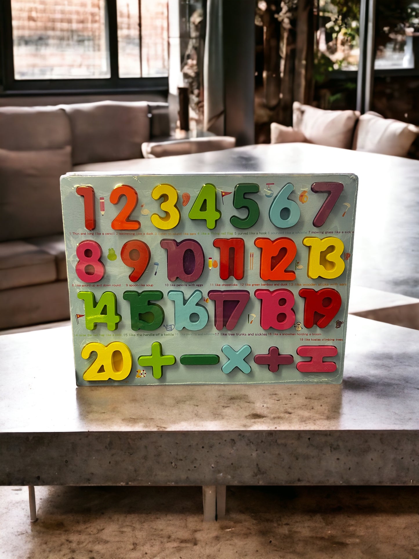 Wooden 123 Numbers Puzzle Toy, Educational and Learning Toy - 1,2,3….