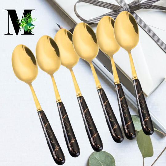 Trendy Marble Look Spoons,Knives Or Forks 6pc