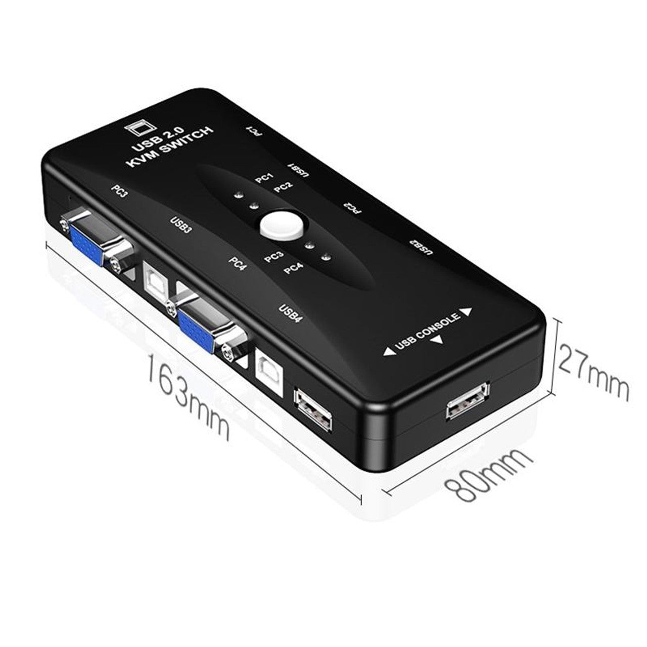 4 Port USB 2.0 KVM Switch Box