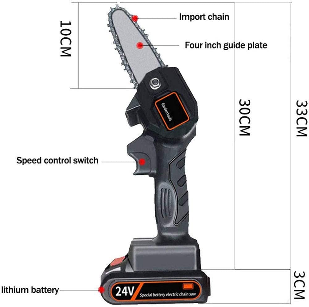 Cordless Mini Chain Saw 24V Battery