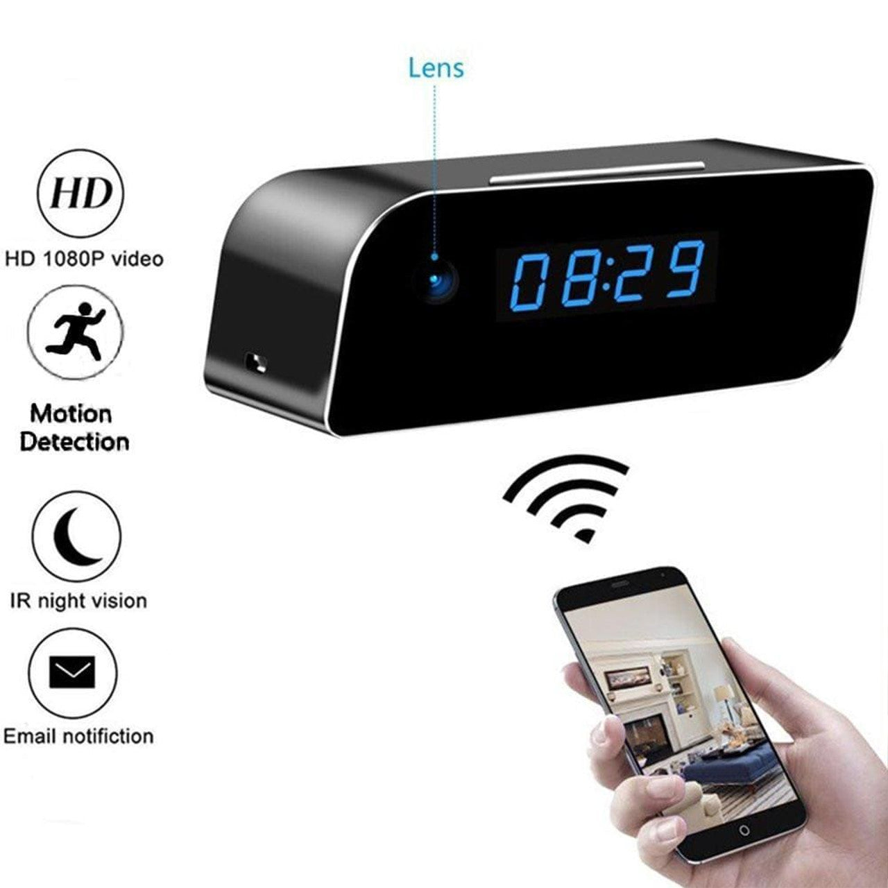 HD WIFi Clock Camera