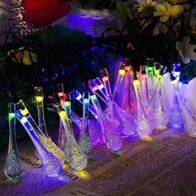 String Solar Lights 20LED Raindrop