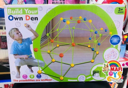 87 Pieces Build Your Own Den Set Kit Present Children DIY Tent Fun Game Gift Kid Toys