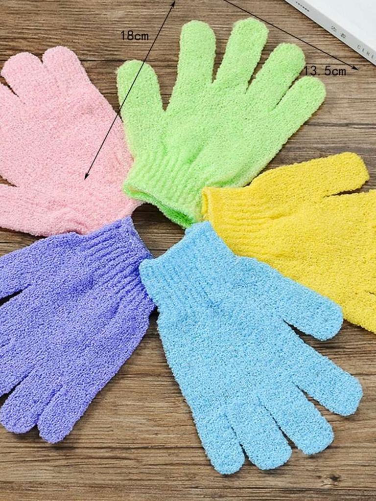 Double Sided Exfoliating Gloves Body Scrubbing Glove Bath