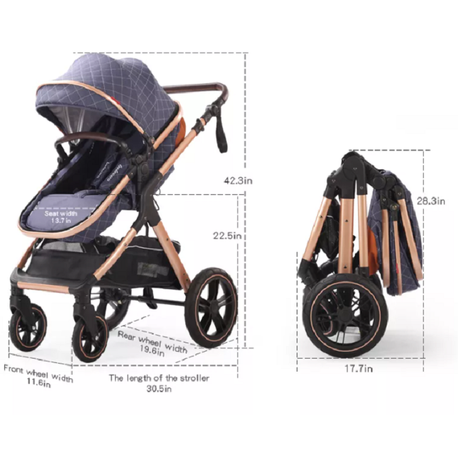 Baby Stroller 3 in 1 Luxury