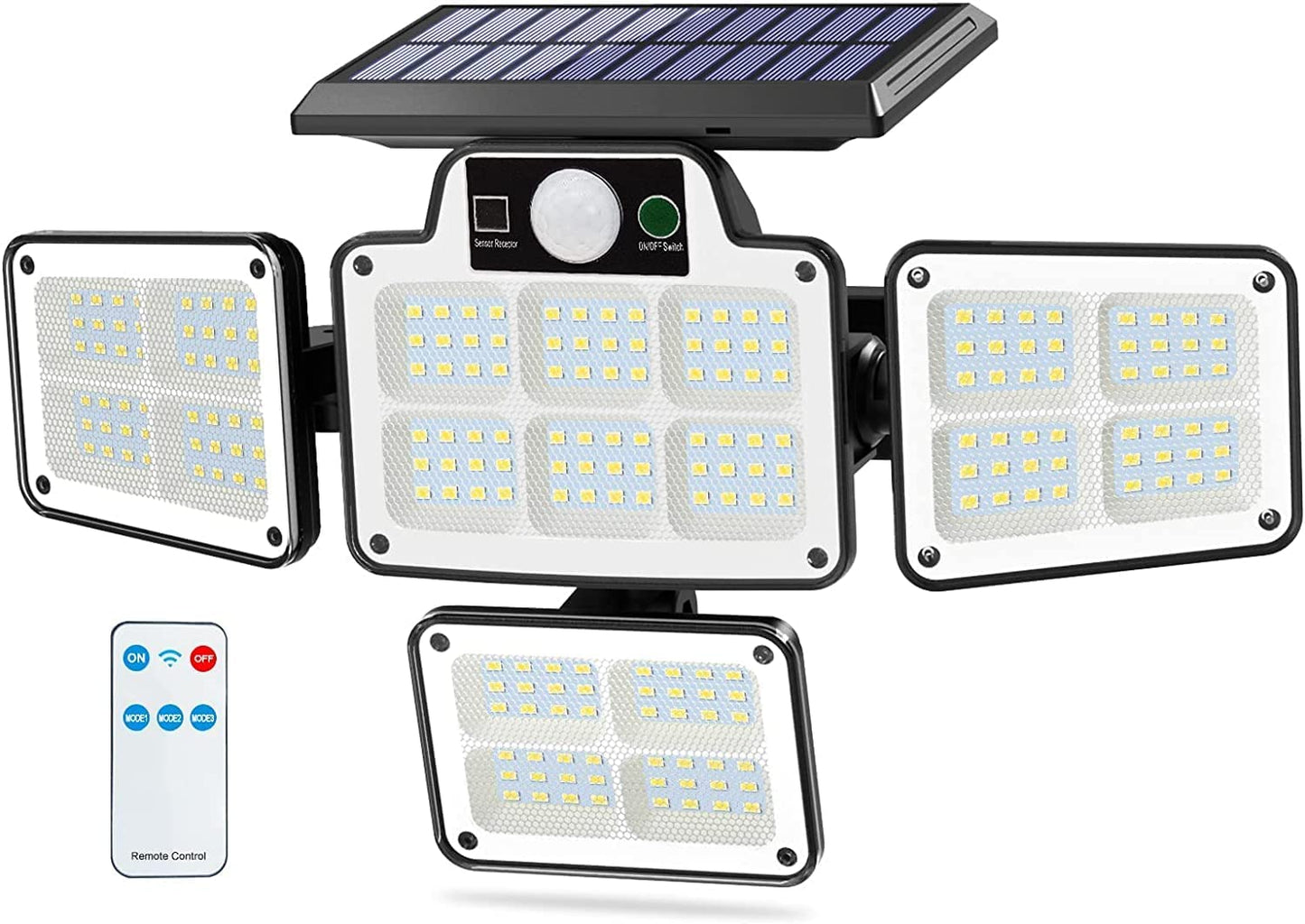 Solar 4 Side Emitting Solar Powered Light With Remote Control