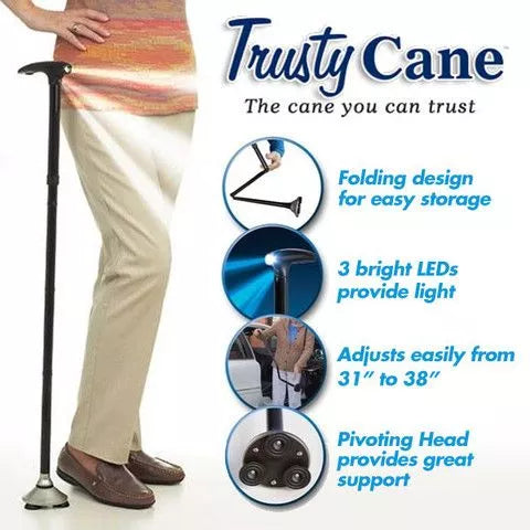 High Quality Trusty Foldable Cane with Built in Lights