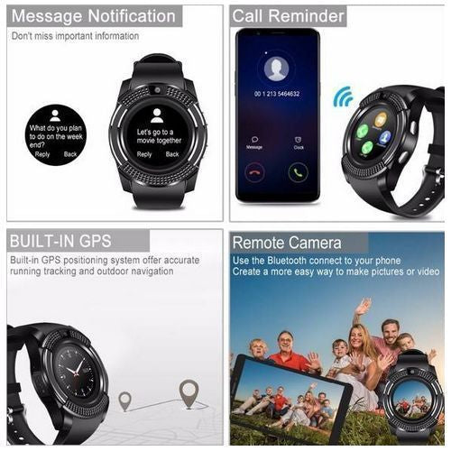 V8 Smartwatch Bluetooth Smart Watch Touch Screen Wrist Watch