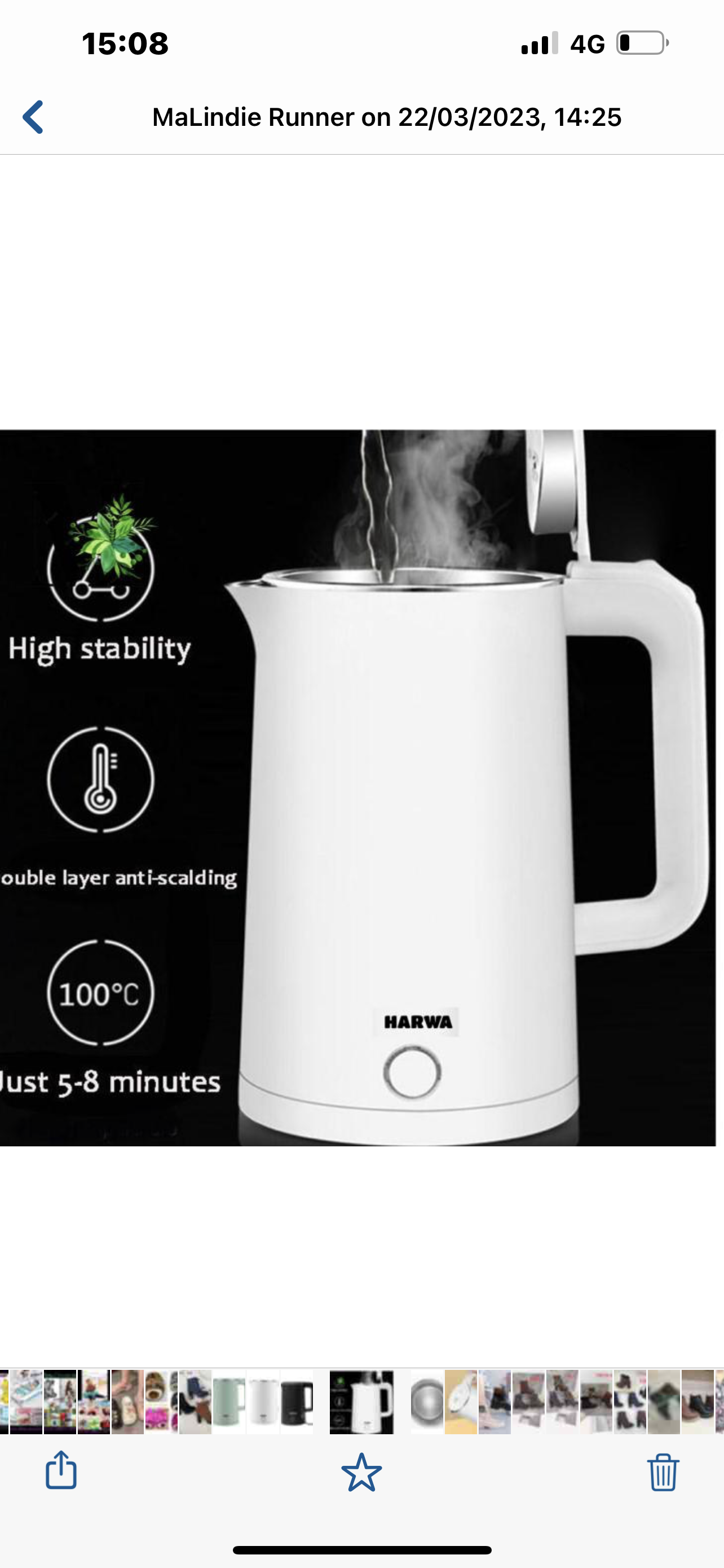 Home Appliances Double Wall Water Boiler Water Heater 2.3L for Tea