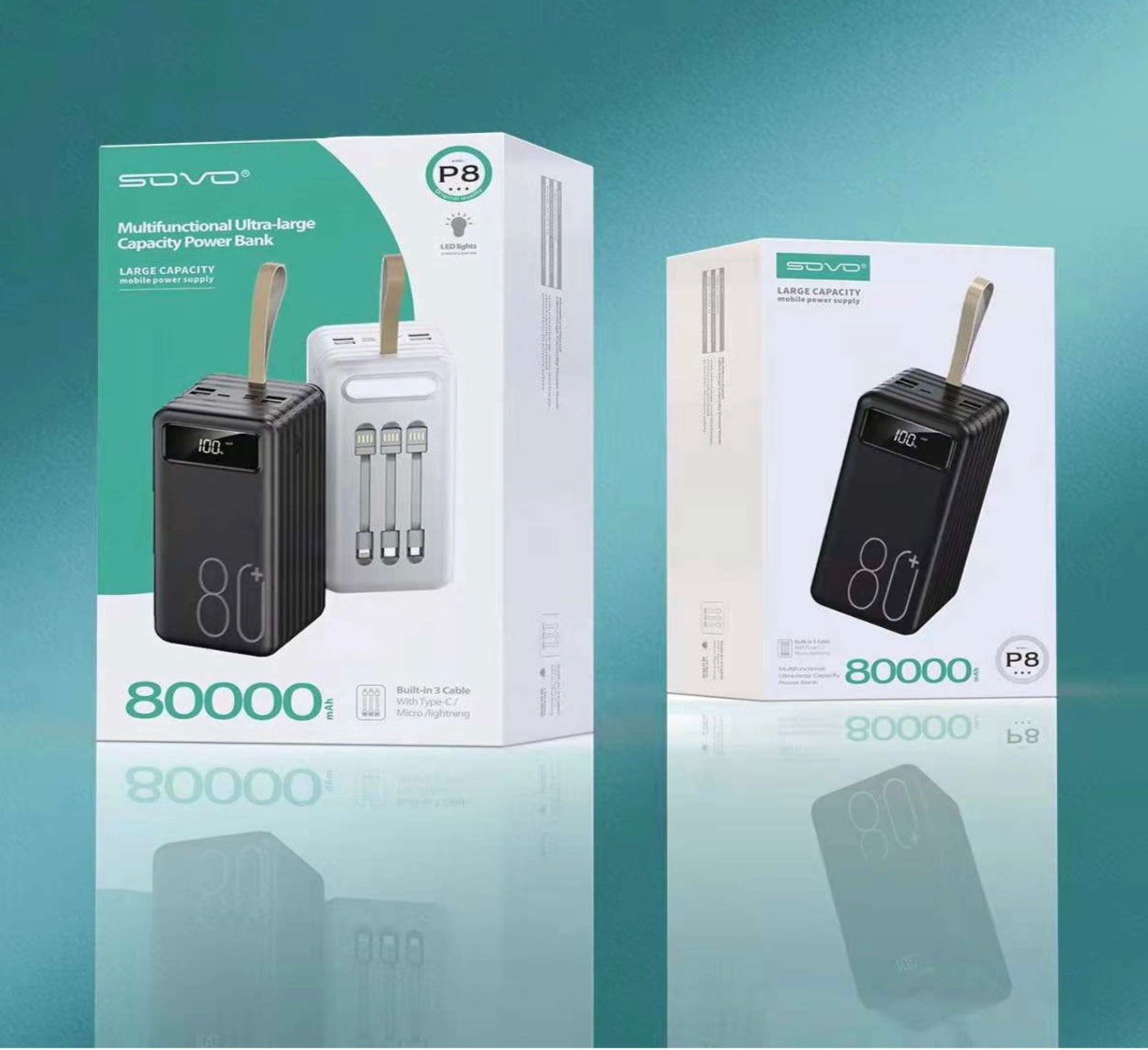 SOVO The Ultimate Multifuncational Ultra-large 80000mah Capacity Power Bank