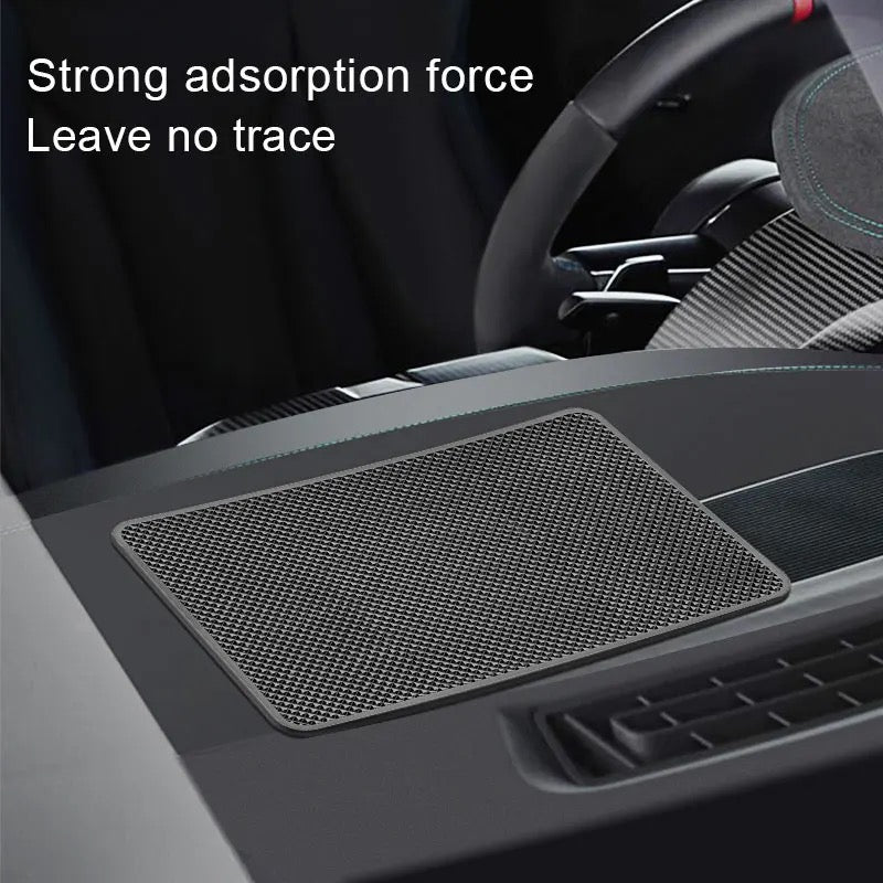 Car Dashboard Tray Sticky Dash Mat Car Phone Holder with Mount - Large Non Slip Gel Pad Accessories Holder for Keys, Cell Phone