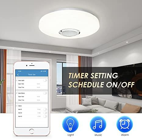 36W RGB LED Ceiling Light with Bluetooth Speaker