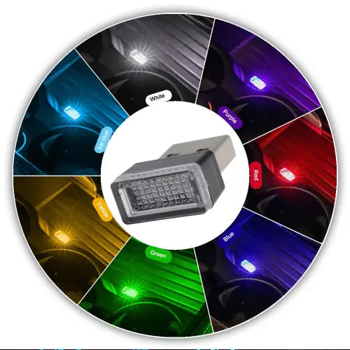 Car USB LED Atmosphere Lights Decorative Lamp Emergency Lighting Welcome Light PC Portable Plug