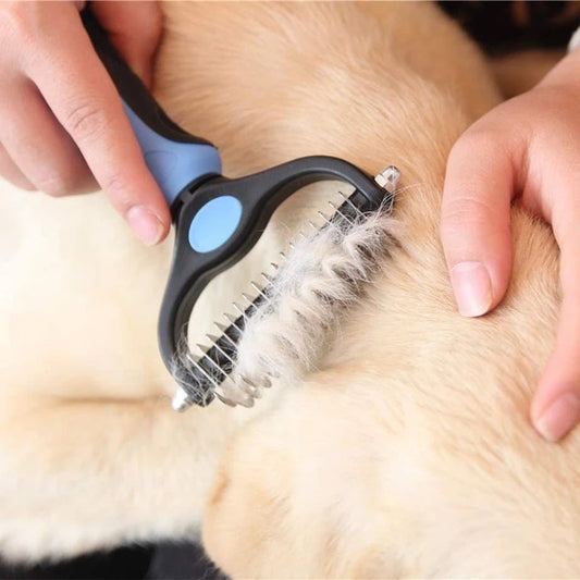 New Hair Removal Comb for Dogs Cat Detangler Fur Trimming Dematting Brush Grooming Tool For matted Long Hair Curly Pet