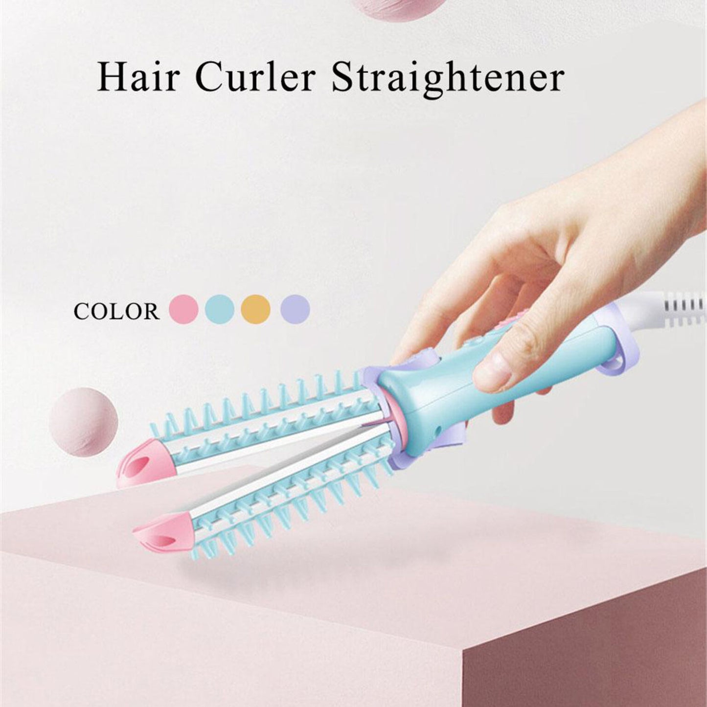 2 in 1 Mini Hair Curler & Straightener