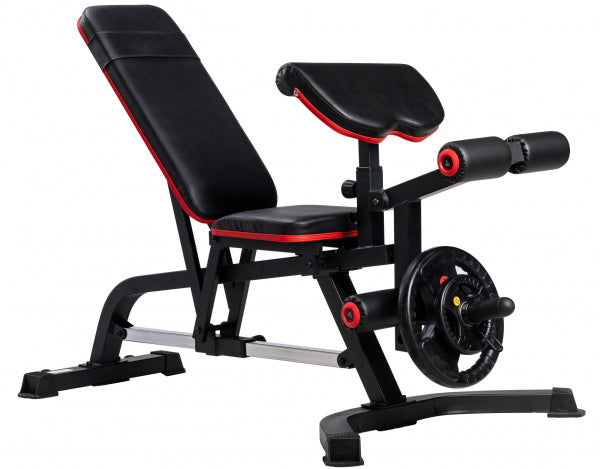 Adjustable Bench with Preacher Curl and Leg Lift attachment