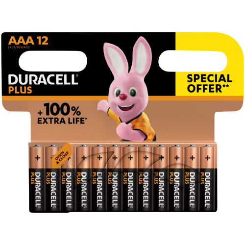 Duracell Plus AAA Batteries 12pack