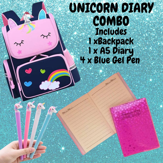 Back To School Backpack Combo -Unicorn