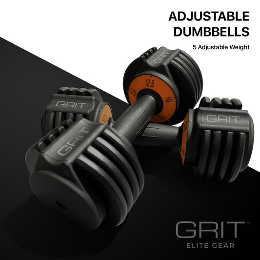 ADJUSTABLE DUMBBELLS 2 X 12.5 LBS