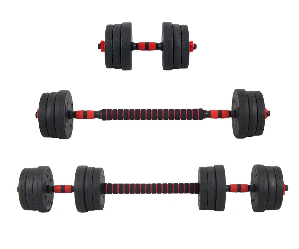 Adjustable Dumbbell Set With Extension Bar Conversion to Barbell 2-in-1 - Various Options