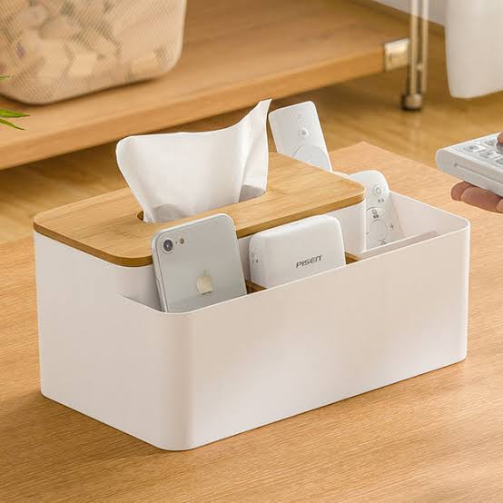 Multifunction Tissue Box White