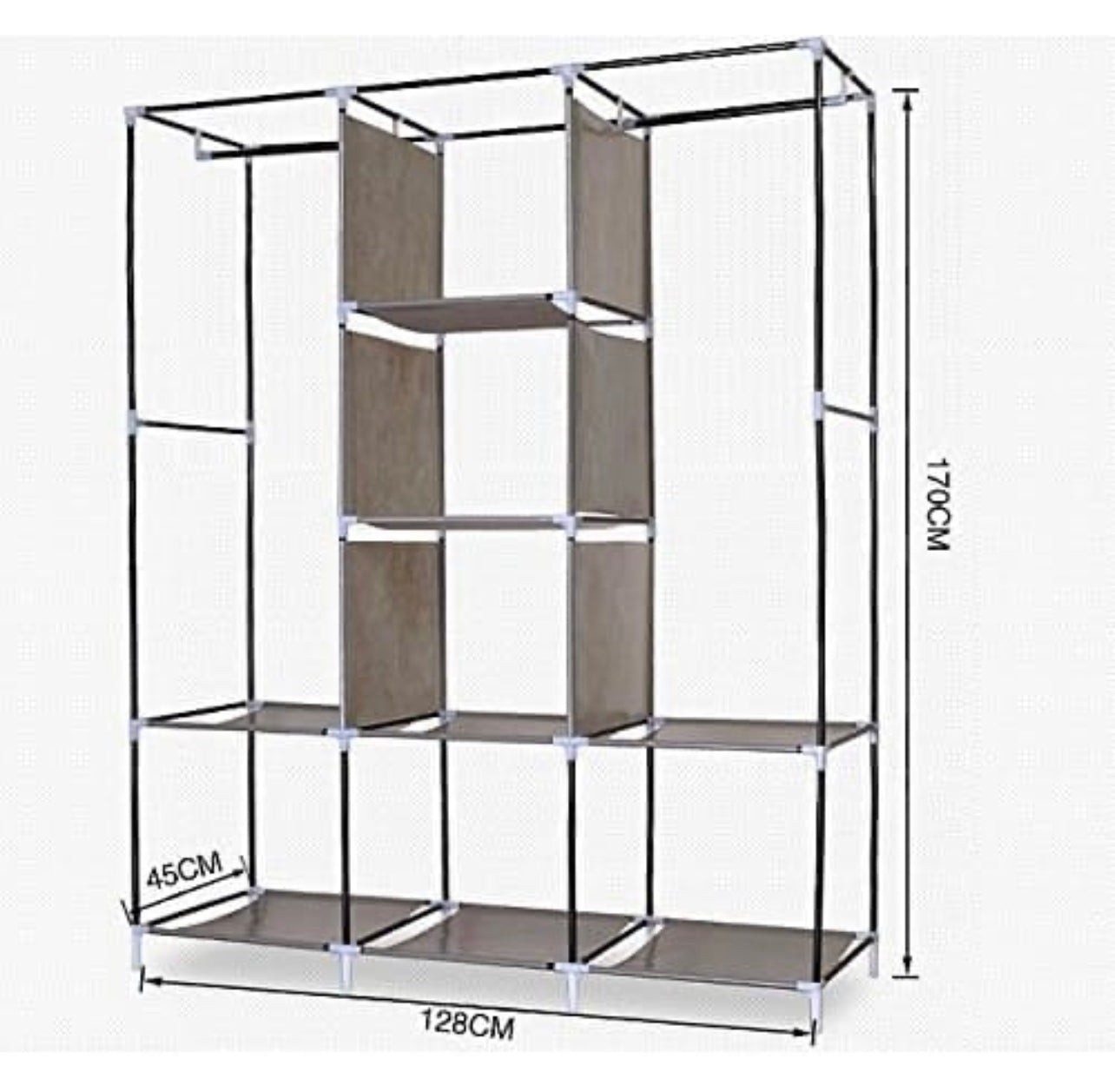 Wardrobe Collapsable 12 Shelves