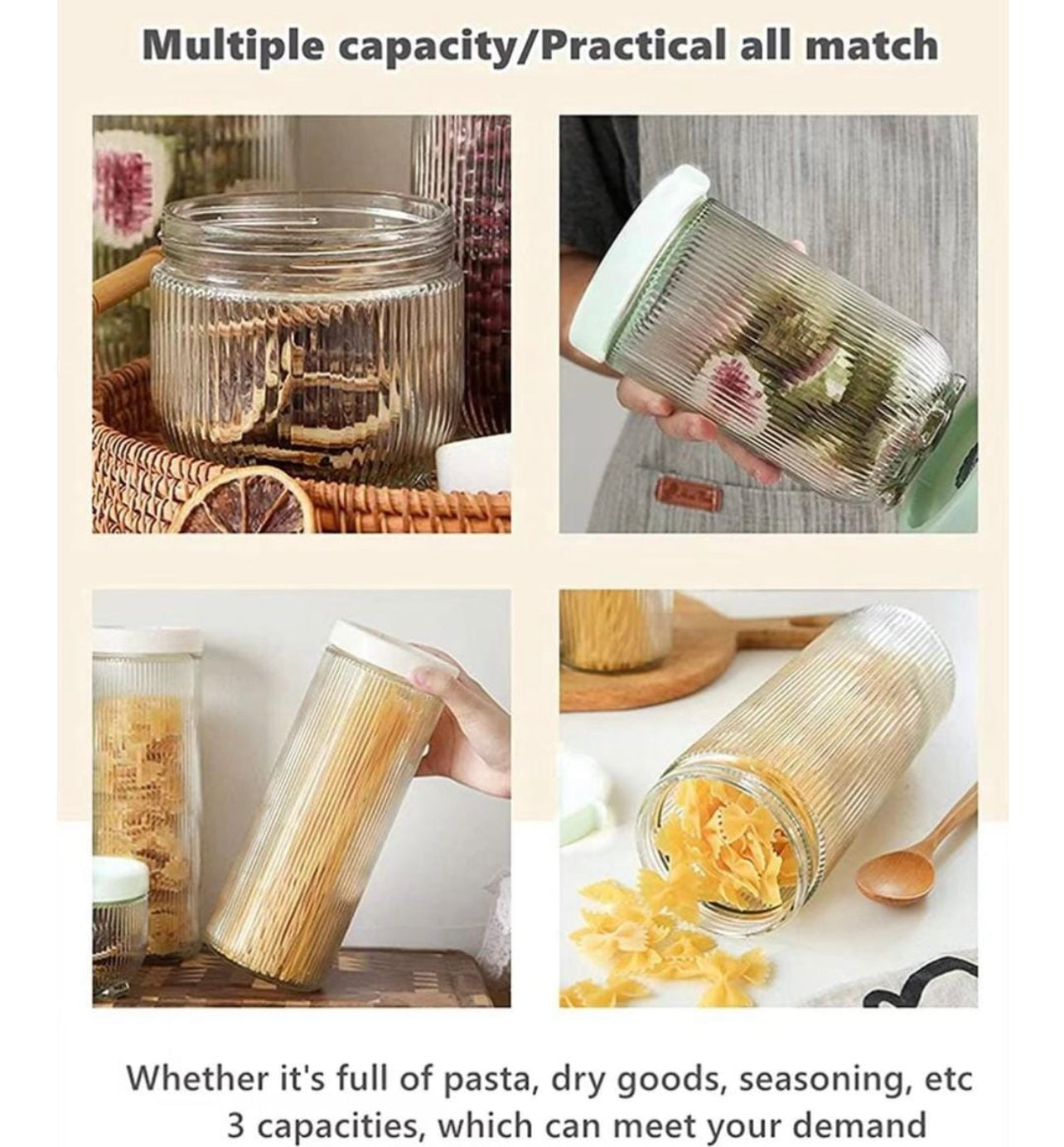 Glass Storage Jars 6pc