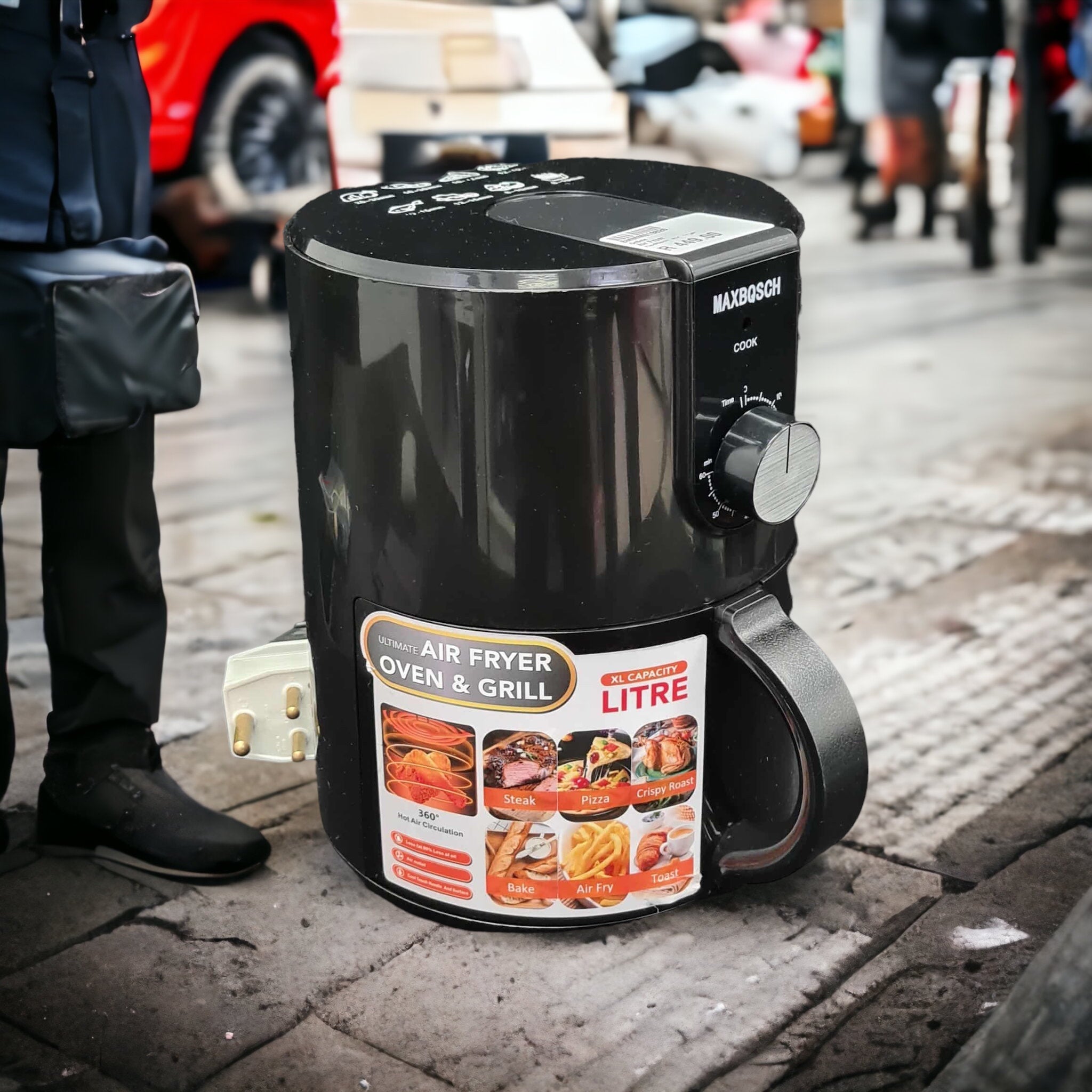 4L Air Fryer 3800watt Black