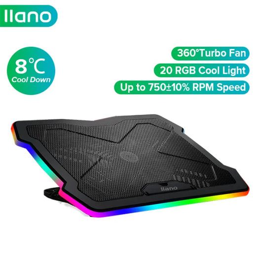 RGB Breathing LED Laptop Cooler