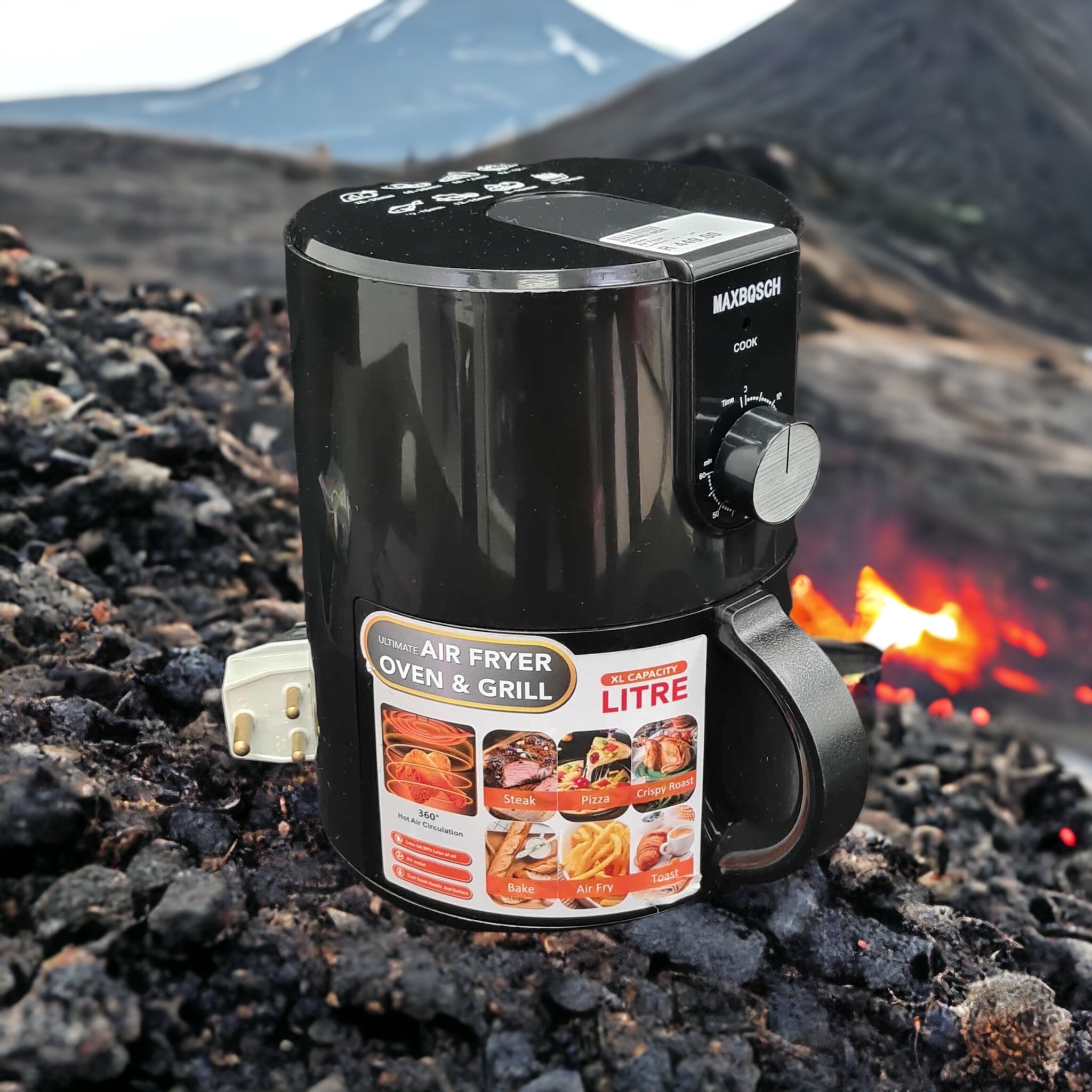 4L Air Fryer 3800watt Black Megamall Online Store