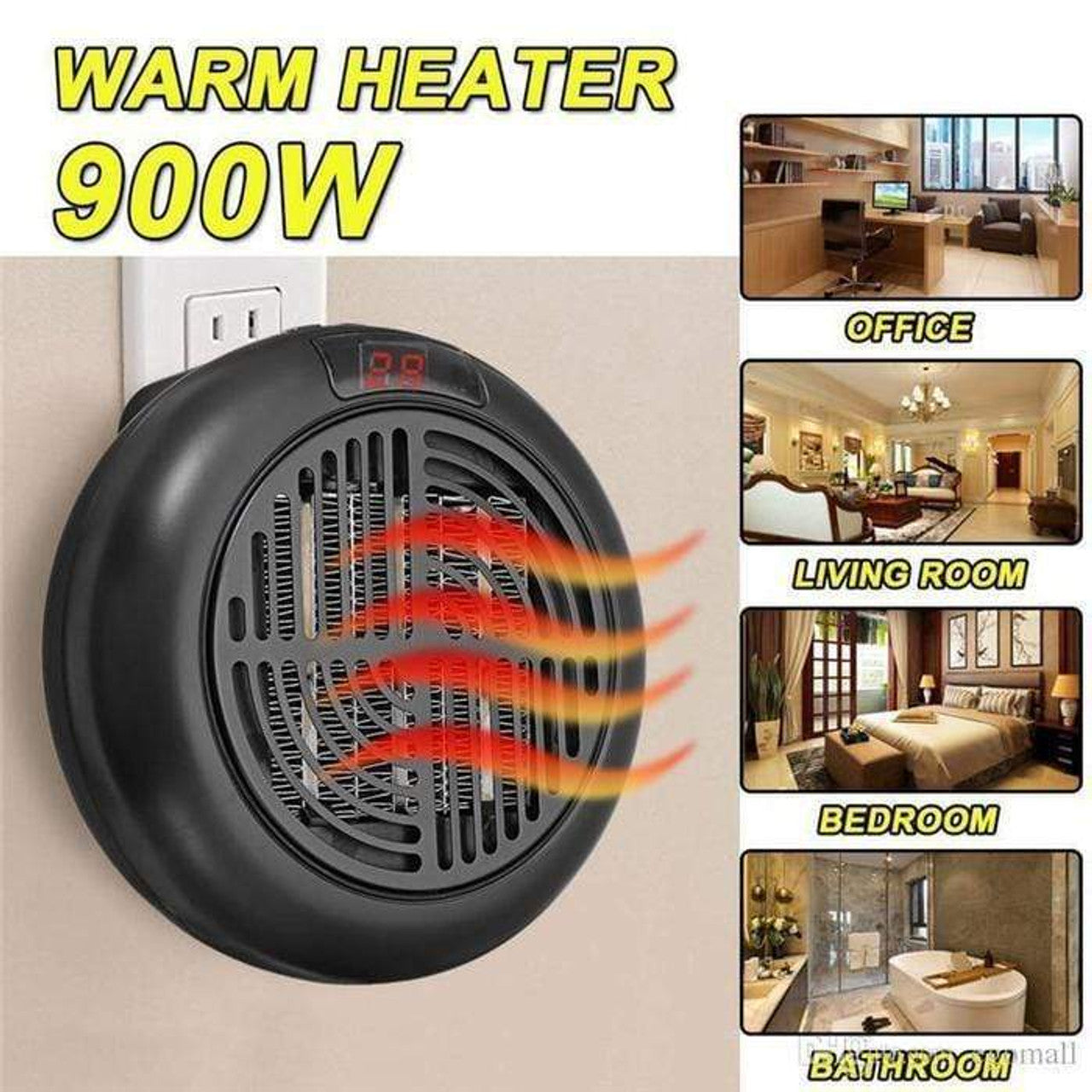 Wonder Space Saving Wall Heater 900watt