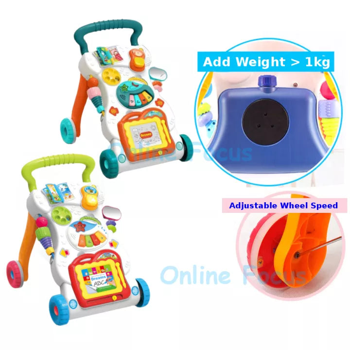 4 in 1 Baby Music Walker Baby Learn Walk Stand Trolley