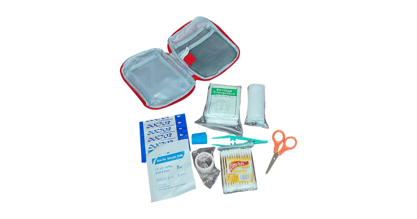 Mini First Aid Kit Emergency Small Bag Box Walking Hiking Car Travel Medical