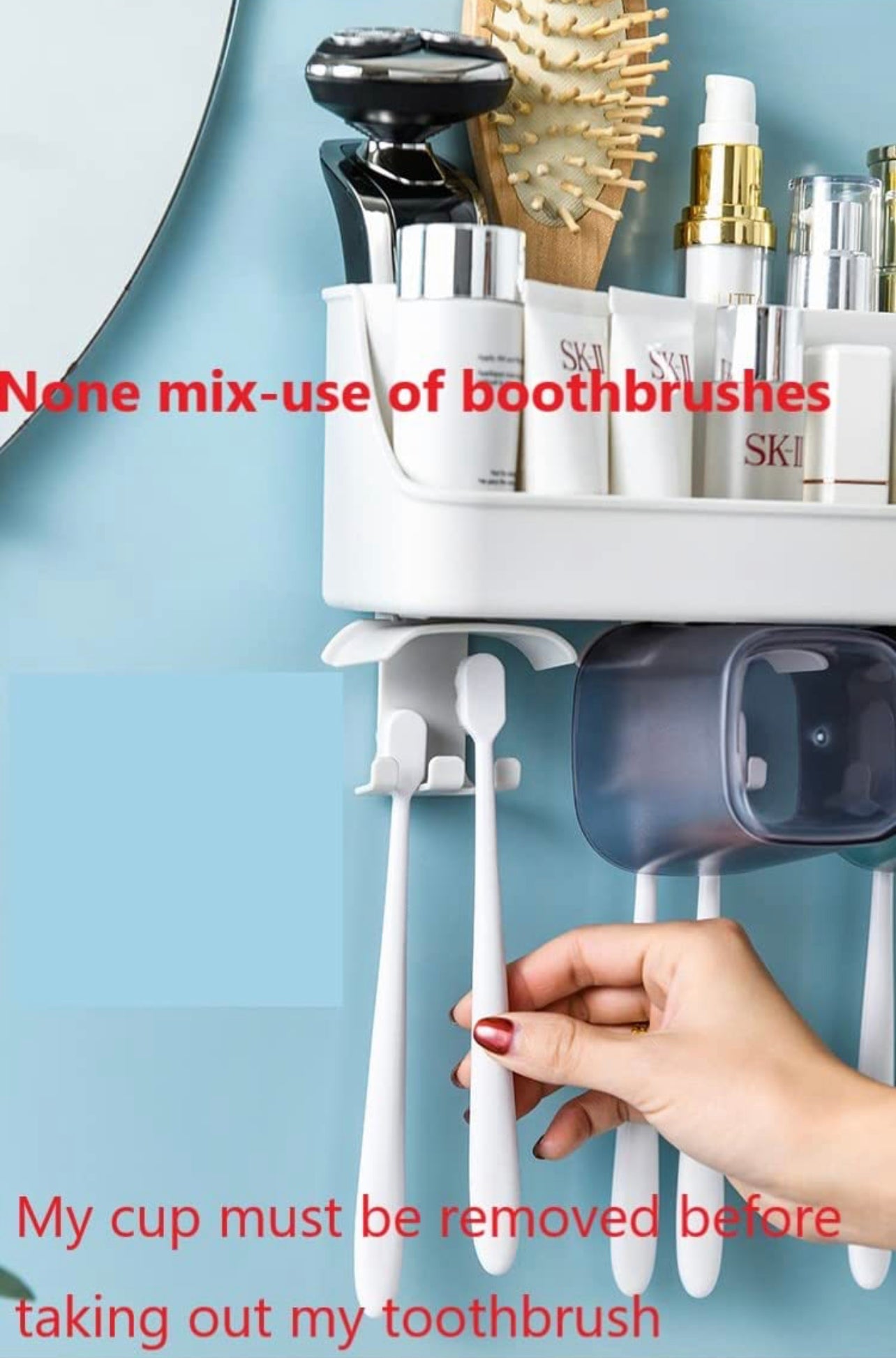 Toothbrush Holder With Dispenser 4Cup