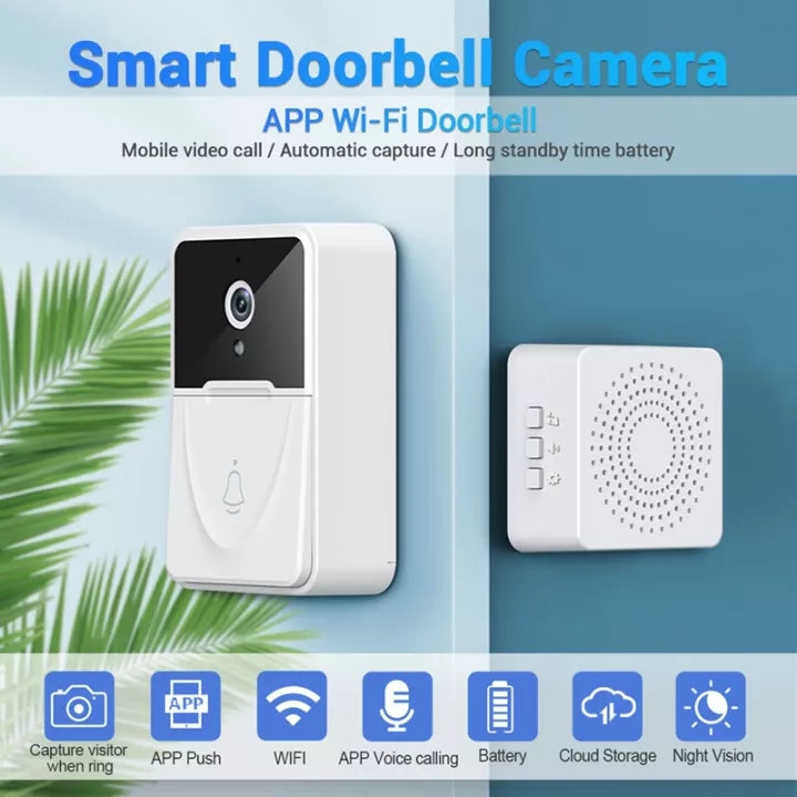 Video Doorbell Camera, HD Smart Wireless WiFi Doorbell Security Camera,Night Vision,Two Way Audio