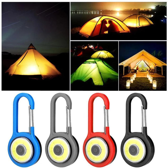 Portable LED Flashlight Carabiner Lamp Keychain Light