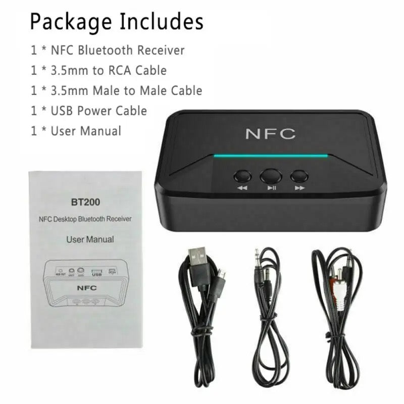 NFC Desktop Wireless Bluetooth 5.0 Audio Receiver