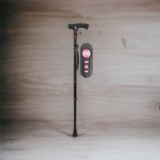 Multifunction Walking Stick- LED,FM Radio,Alarm…