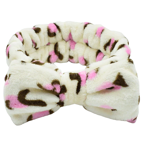 Bowknot Soft Fleece Cosmetic Animal print Headbands