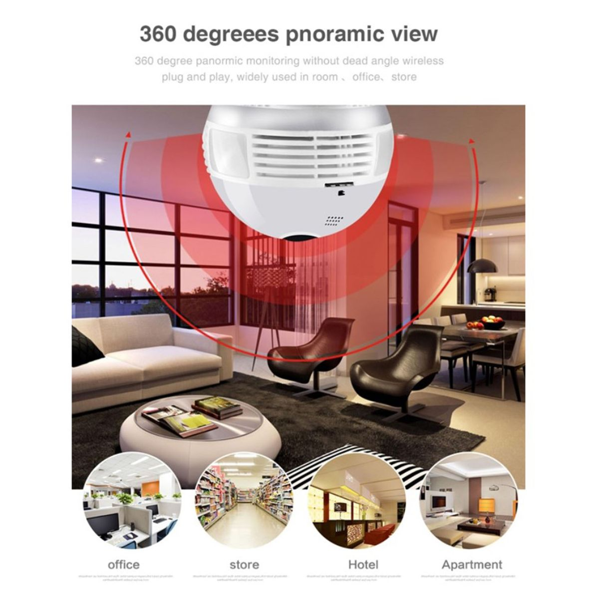 3D IP Camera Light Bulb