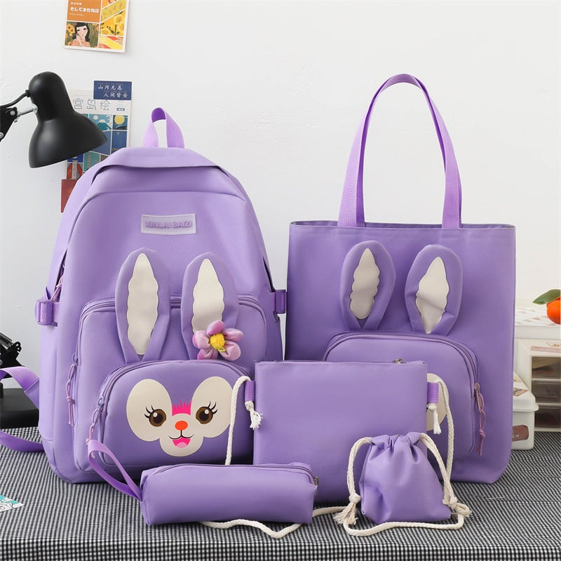 4pc Cute Cartoon Rabbit Backpack