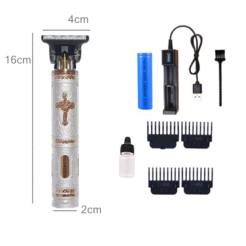 USB Rechargeable Professional Electric Hair Clipper Trimmer Kit